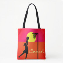 Goal Shooter Netball Coach Tote Bag