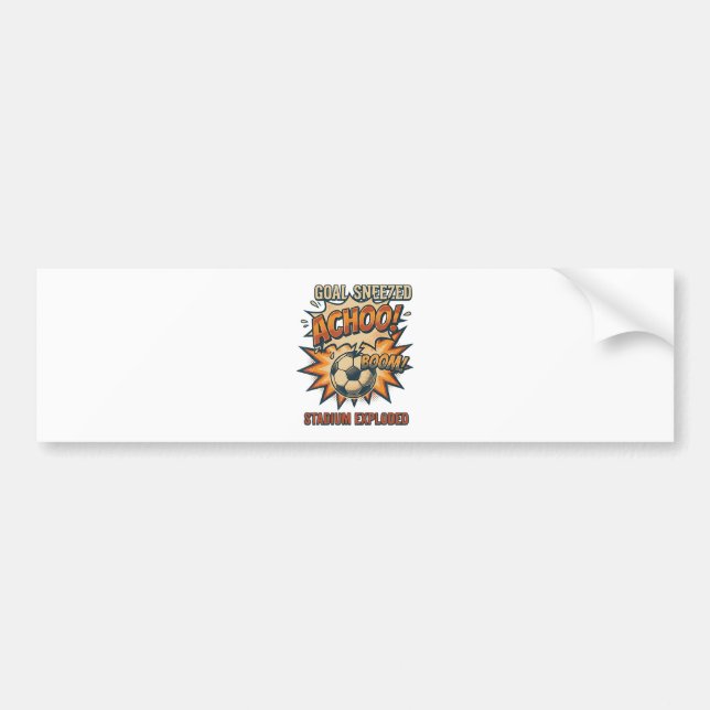Goal Sneezed Stadium Exploded Bumper Sticker (Front)
