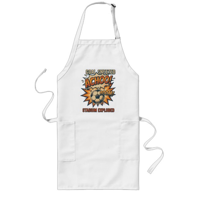 Goal Sneezed Stadium Exploded Long Apron (Front)