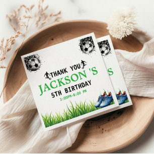 Goal! Soccer 5th Birthday Party Napkin