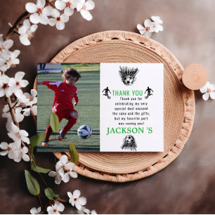 Goal! Soccer 5th Birthday Party Thank You Card
