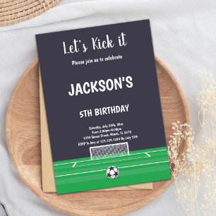 Goal Soccer Birthday Invitations