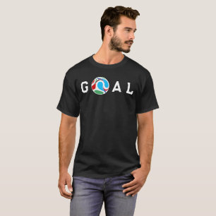 GOAL Soccer Fan Football Design T-Shirt