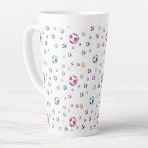Goal Soccer Pattern Latte Mug