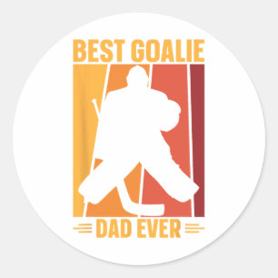 Goalie Dad Ice Hockey Ice Hockey Player Hockey Coa Classic Round Sticker