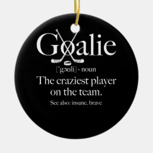 Goalie Gear Goalkeeper Definition Soccer Hockey Ceramic Tree Decoration