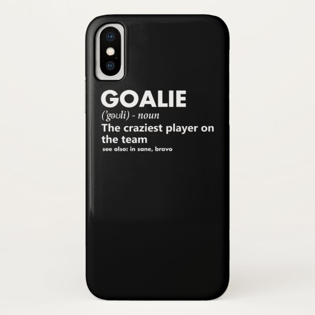Goalie Goalkeeper Definition Soccer Hockey Case-Mate iPhone Case (Back)