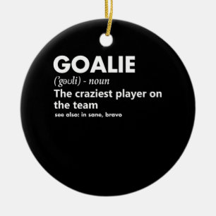 Goalie Goalkeeper Definition Soccer Hockey Ceramic Tree Decoration