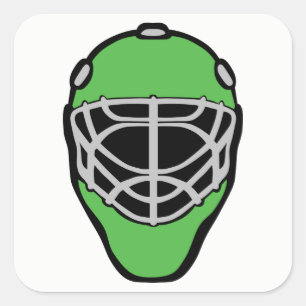 Goalie Mask Square Sticker