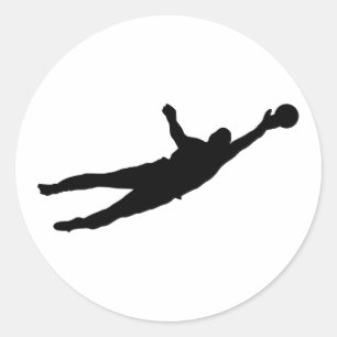 Goalie Save Classic Round Sticker