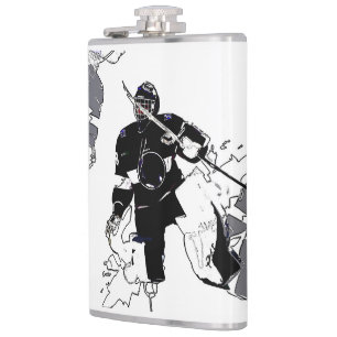 Goalies Rock! Hockey Player  Hip Flask