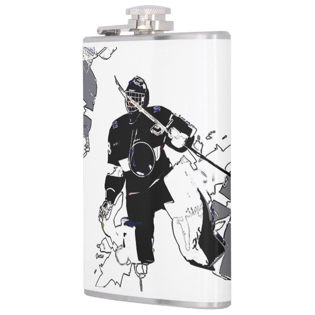 Goalies Rock! Hockey Player  Hip Flask (Left)