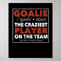 Goalkeeper funny soccer hockey player goalkeeper