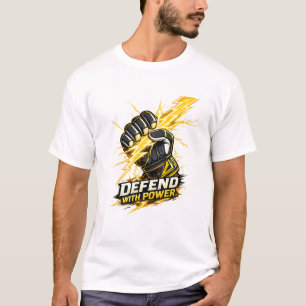 Goalkeeper Glove Lightning   Defend with Power T-Shirt