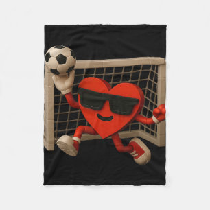 Goalkeeper Goalie Valentines Day Soccer Heart Boys Fleece Blanket