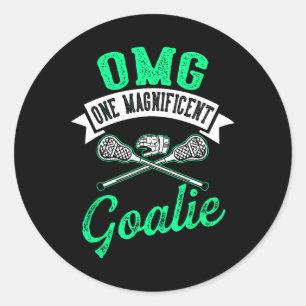 Goalkeeper Lacrosse Goalie  Classic Round Sticker