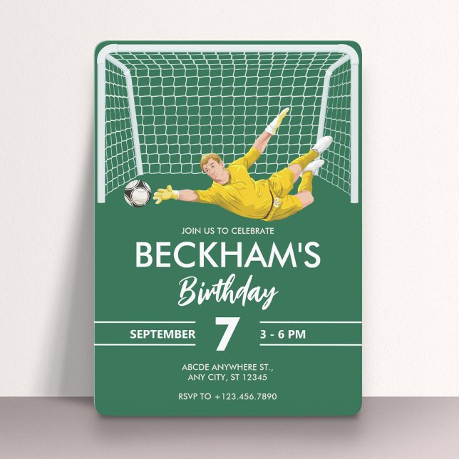 Goalkeeper soccer  invitation (Creator Uploaded)
