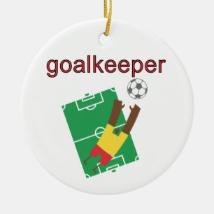 Goalkeeper T-shirts and Gifts Ceramic Tree Decoration