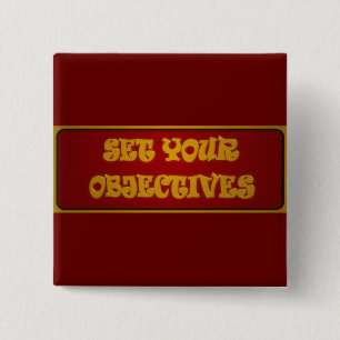 GOALS AMBITIONS OBJECTIVES WINNER GAME PLAYER COFF 15 CM SQUARE BADGE