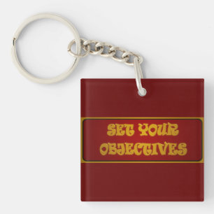 GOALS AMBITIONS OBJECTIVES WINNER GAME PLAYER COFF KEY RING
