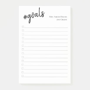 #goals customisable name and title to do list post-it notes