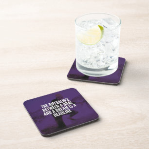 Goals, Dreams And Deadline - Workout Motivational Coaster