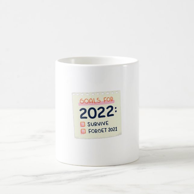 Goals for 2022: Survive, Forget 2021 Coffee Mug (Center)