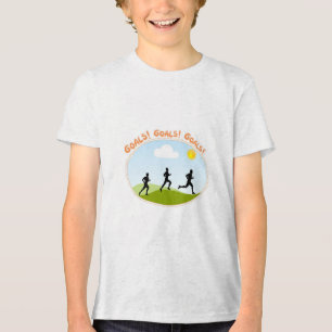 "GOALS GOALS GOALS" – Handwritten Style T-Shirt De Tri-Blend Shirt