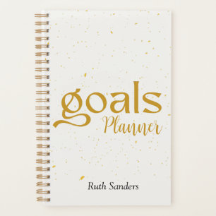 Goals Gold Monogrammed Elegant Planner
