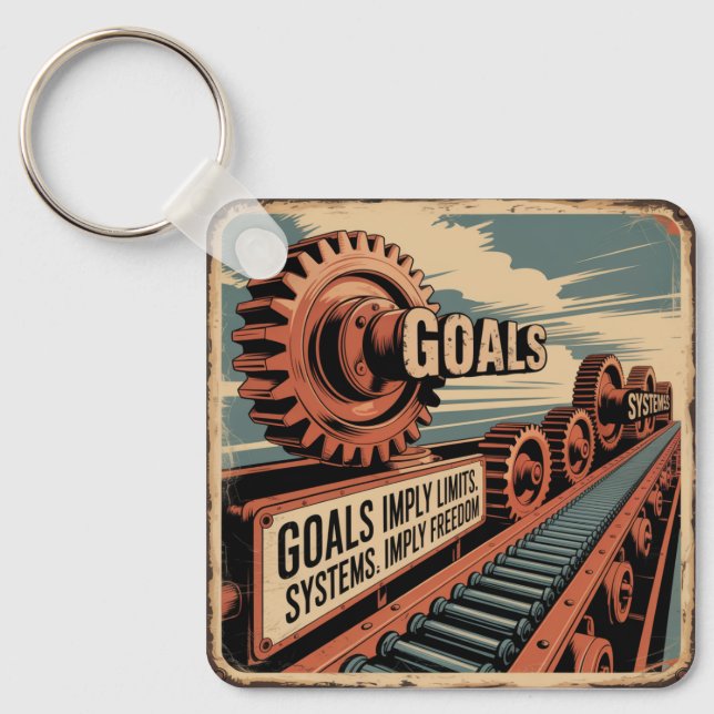 Goals Imply Limits. Systems Imply Freedom Key Ring (Front)