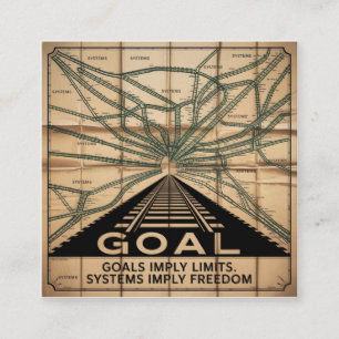 Goals Imply Limits. Systems Imply Freedom Square Business Card