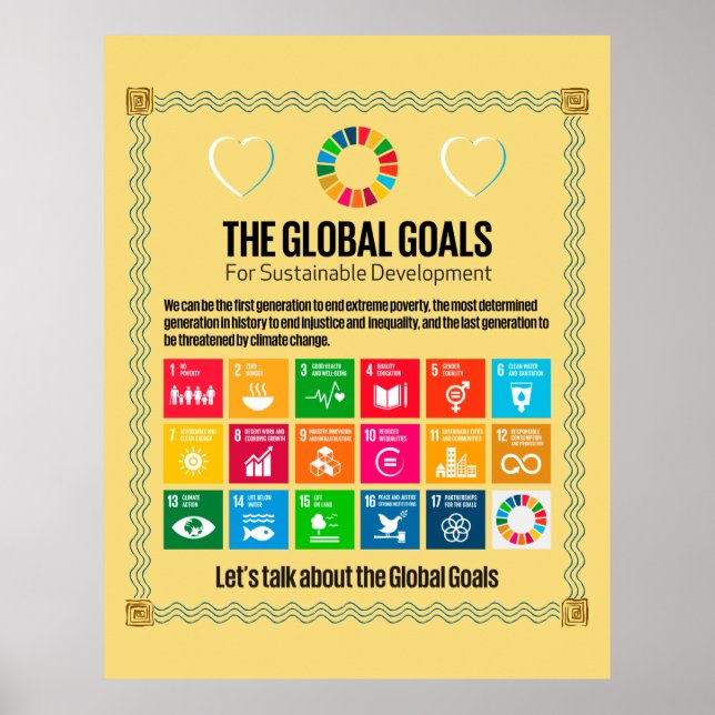 Goals Mega Visual for Classrooms & Community Hubs Poster (Front)