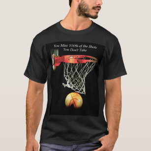 Goals Motivational Quote Basketball T-Shirt