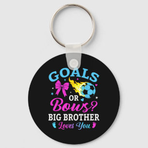 Goals Or Bows Big Brother Loves You Soccer Gender Key Ring