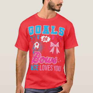 Goals or Bows Niece Loves You Gender Reveal Soccer T-Shirt