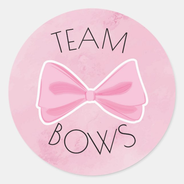 Goals or bows team bows  classic round sticker (Front)