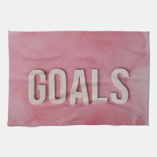 Goals Pink Kitchen Towel