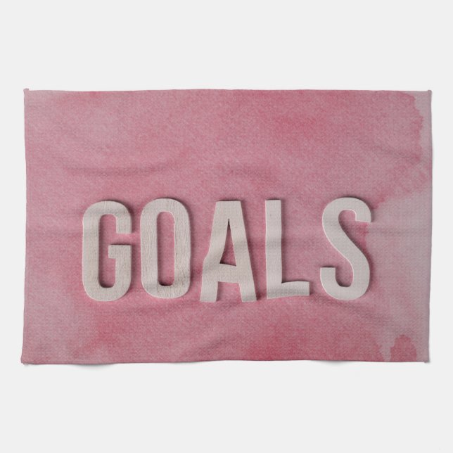 Goals Pink Kitchen Towel (Horizontal)