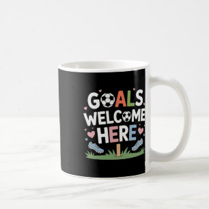 Goals Welcome Here Retro Soccer  Coffee Mug