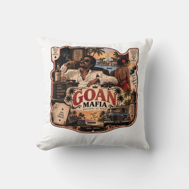 Goan Mafia – Goa Pride Cushion (Front)