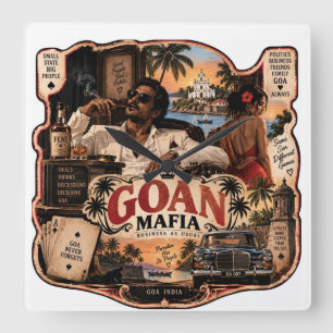 Goan Mafia – Goa Pride Square Wall Clock