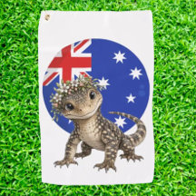 Goanna A Little Piece of Australia Golf Towel