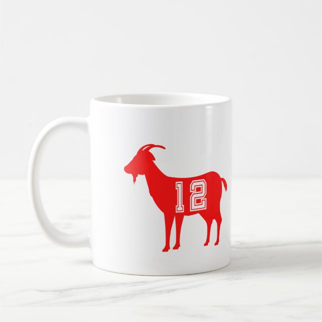GOAT 12 - Greatest of All Time No 12 Coffee Mug (Left)