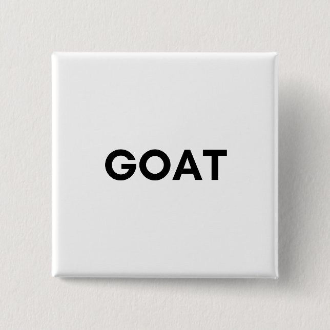 goat 15 cm square badge (Front)