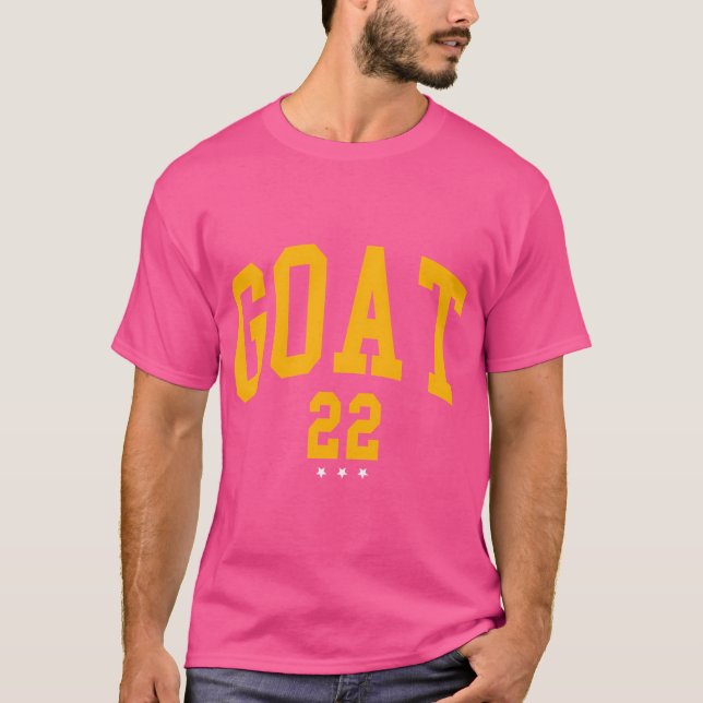 Goat 22 Basketball Number 22 Basketball T-Shirt (Front)