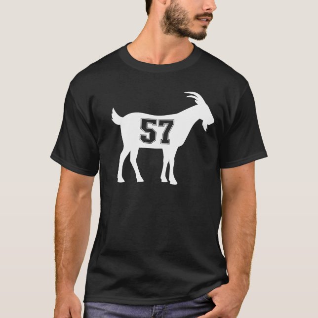 Goat 57 G.O.A.T. Number Fifty Seven Goat T-Shirt (Front)