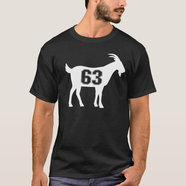 Goat 63 G.O.A.T. Number Sixty Three Goat T-Shirt (Front)