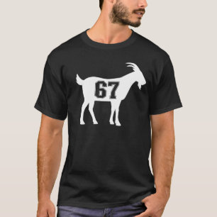 Goat 67 G.O.A.T. Number Sixty Seven Goat T-Shirt