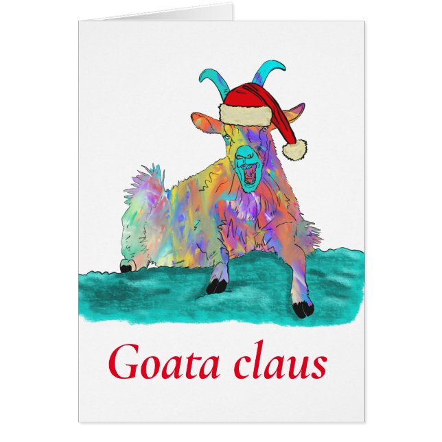 Goat a Claus Funny Christmas Humour (Front)