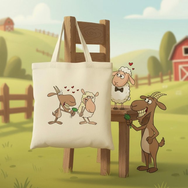 Goat And Sheep In Love Tote Bag (Creator Uploaded)